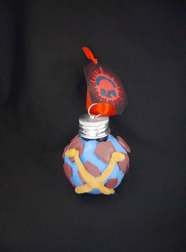 West Ham Theme Custom Decorated &amp; Designed On 50ml Re-Fill Bauble (3) PRE-ORDER