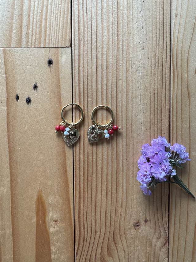 Boucles rouges, coeur 