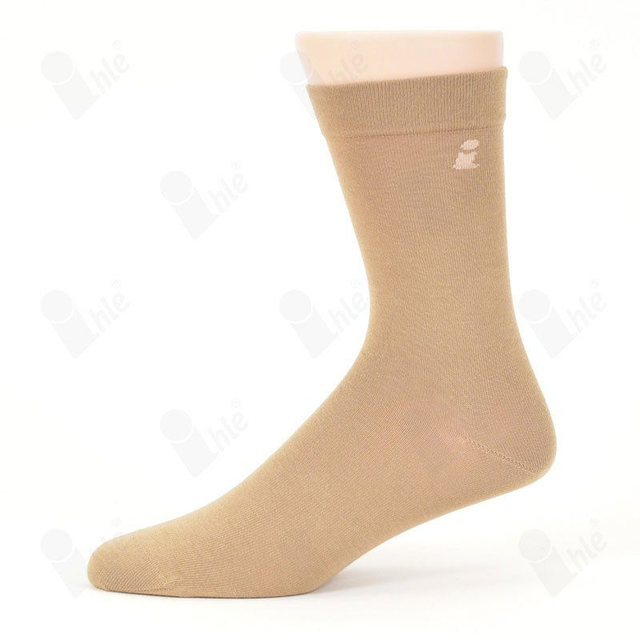 Diabetiker Socke klassisch Umhängerand, ohne Gummi, gekettelt Größe: 43-46 Farbe: beige (PAAR) 80% Baumwolle, 15% Nylon, 5% Elasthan