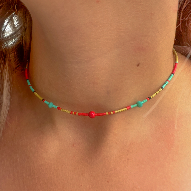 Ras de cou en perles rocailles Japonaise Miyuki