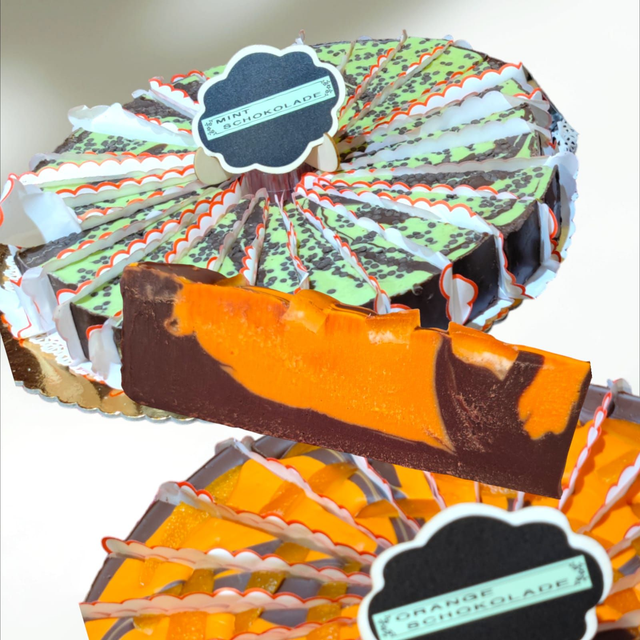 Dunkle Schokolade mit Orange - zwischen 130 - 170 Gramm/ Stück