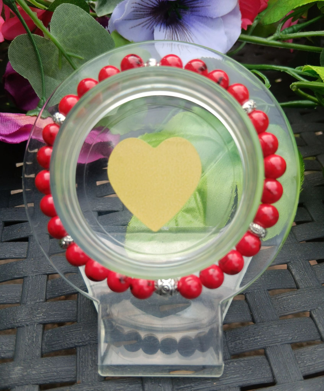 Bracelet en Perles de Résine Imitation Pierre 