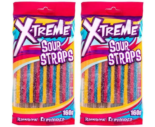Xtreme Rainbow Sour Straps 160g