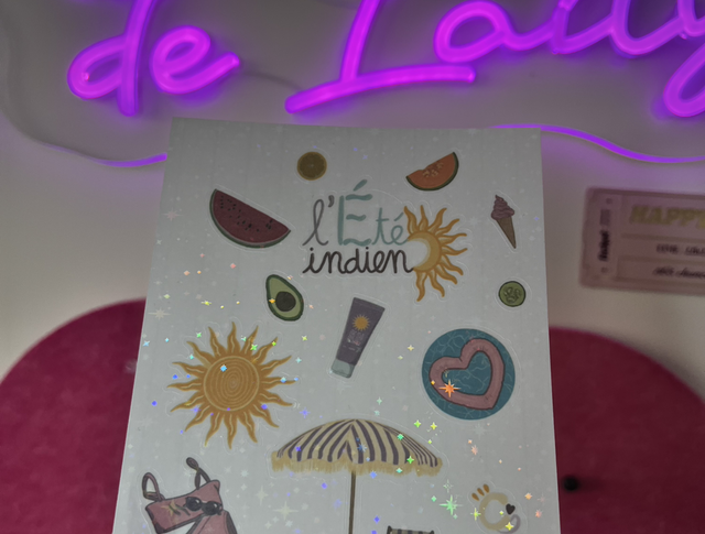 Planche de stickers "été indien"
