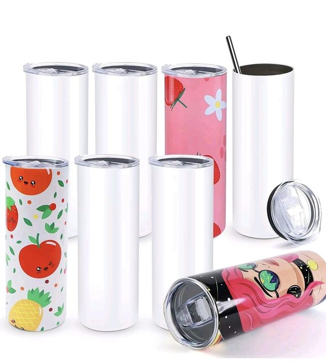 SUBLIMATED - 20oz Stainless Steel Double Wall Vacuum Insulated Skinny Tumbler