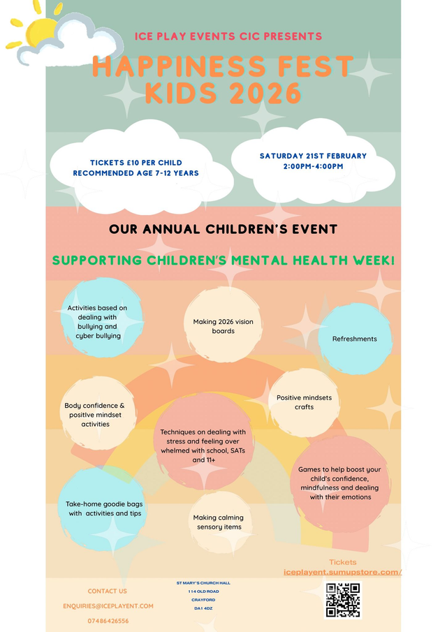 Happiness Fest Sat 21st Feb 2026 (Children's mental health awareness)