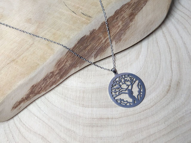 Collier arbre de vie argenté