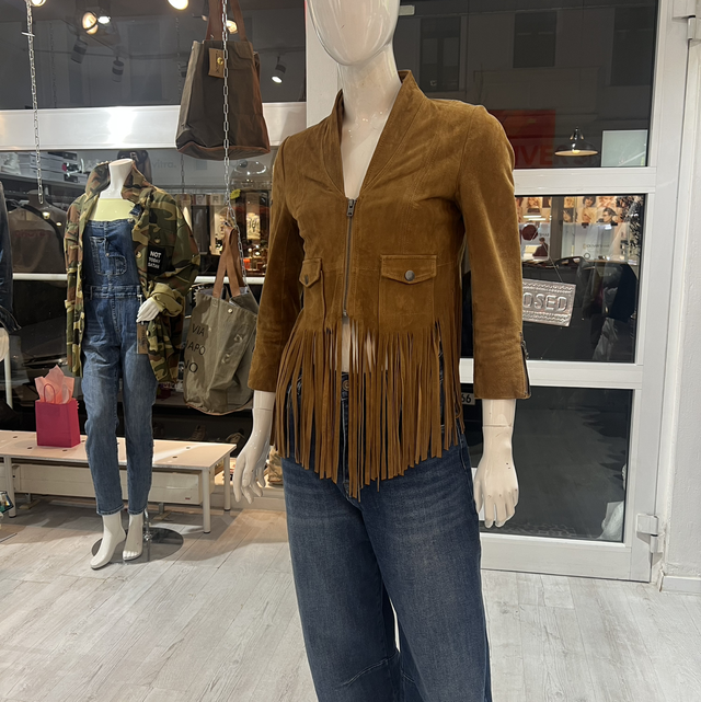 Wildlederfransenjacke