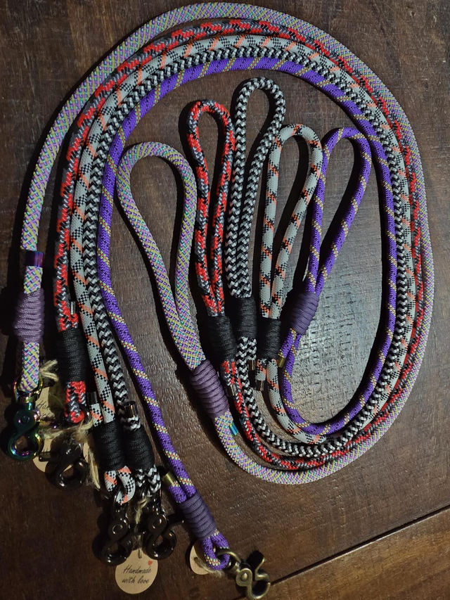 8mm x 4ft paracord pattern rope leads