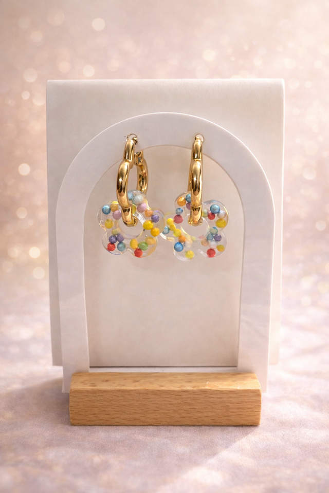 Fleurs transparente avec des billes