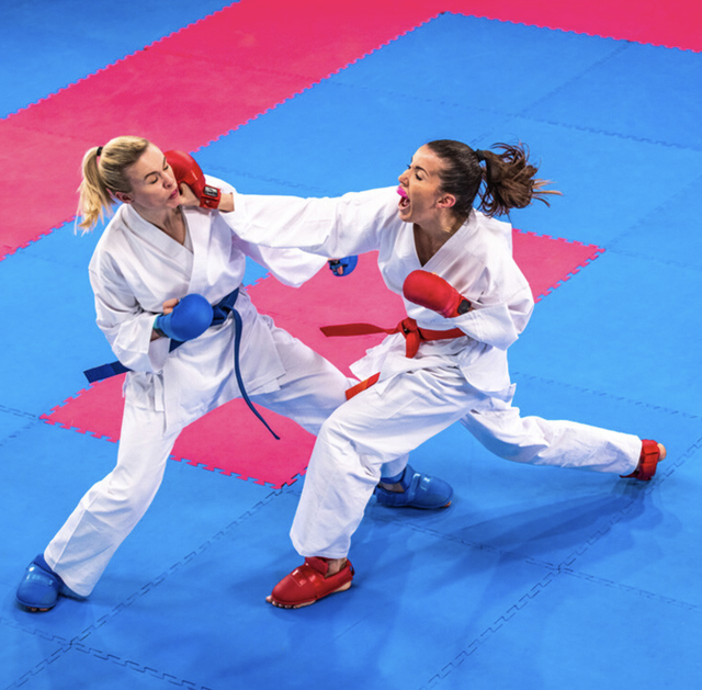 Tapis Puzzle Réversibles Surface "Paille de riz" en 2cm