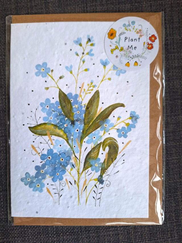 Seed greeting card - forget me nots