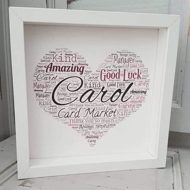 Word frame leaving gift | Retirement gift | Gift for colleague