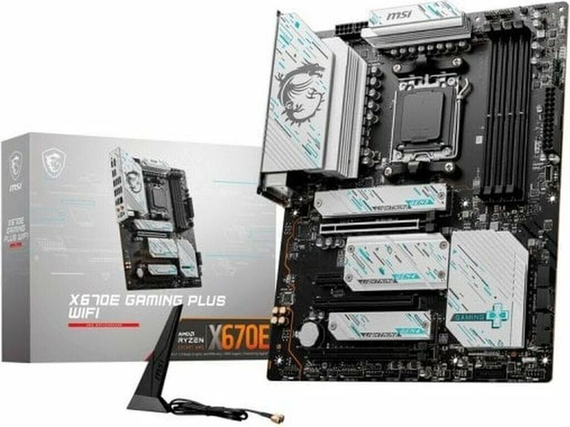 02.3.0015 – Scheda Madre MSI X670E Gaming Plus WiFi – ATX high‑end nera RGB con WiFi 6E per Ryzen 7000/8000/9000