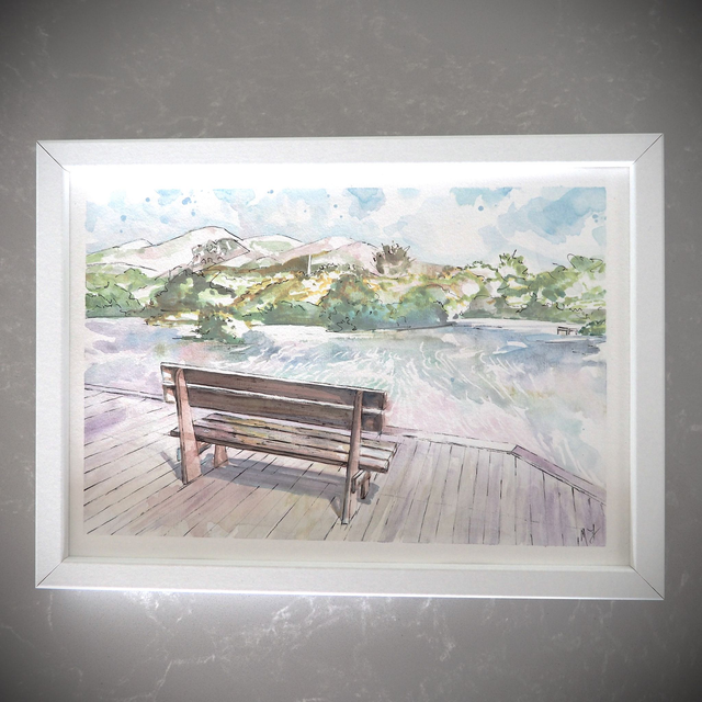 Banc à l&#039;étang de Saint Jean