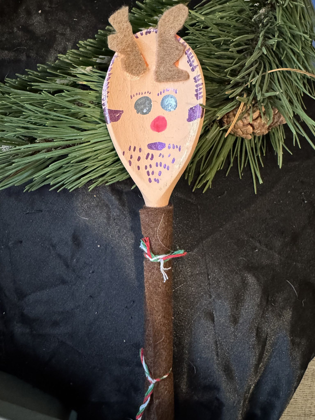 Reindeer Wooden Spoon Decoration
