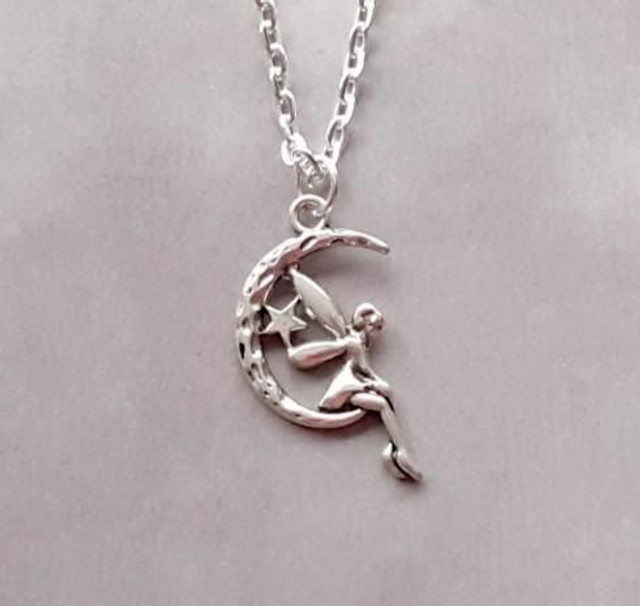 Fairy and Moon Necklace (Small)