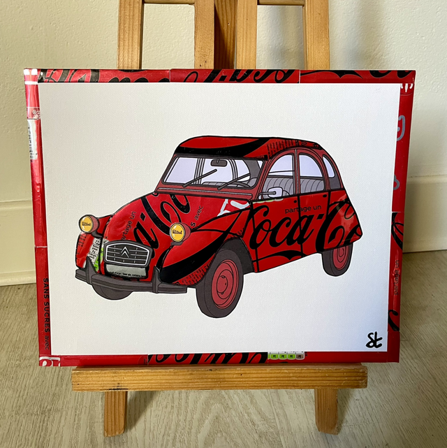 Tableau 2cv vintage 