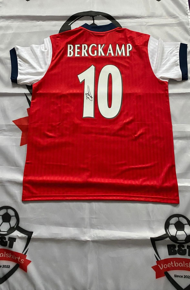 Gesigneerd Arsenal Icon Shirt Dennis Bergkamp