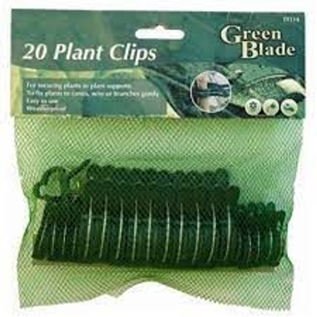 PLANT CLIPS 20 Pieces Green Blade