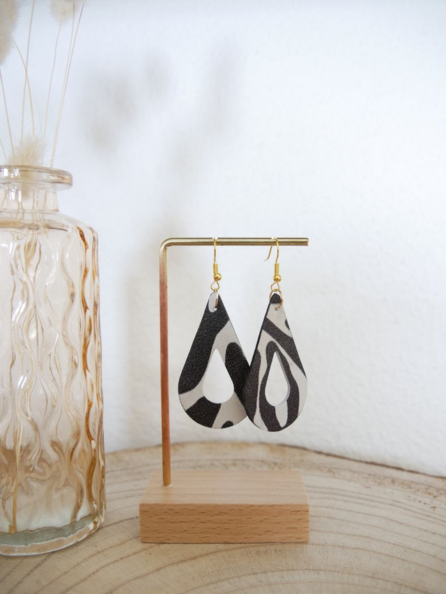 LÉSIA zébré noir / blanc