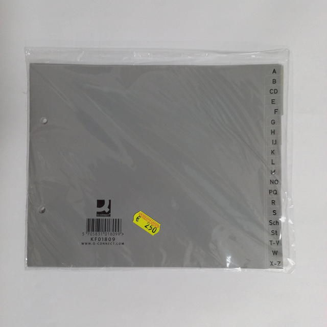Q-Connect Register grau A5 quer 20-teilig