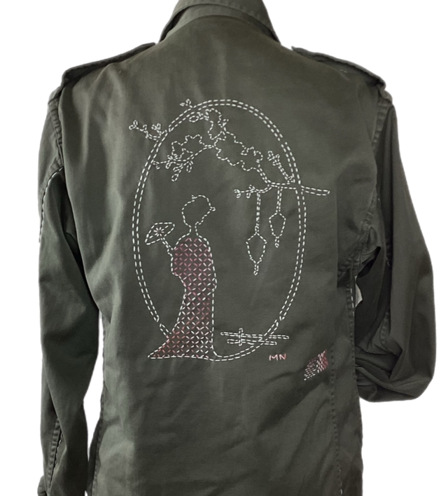 Veste brodée Geisha