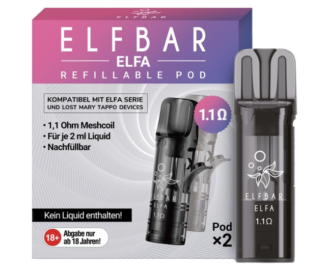 ELFBAR ELFA Refillable Pod 2er Pack (Leer Pod)