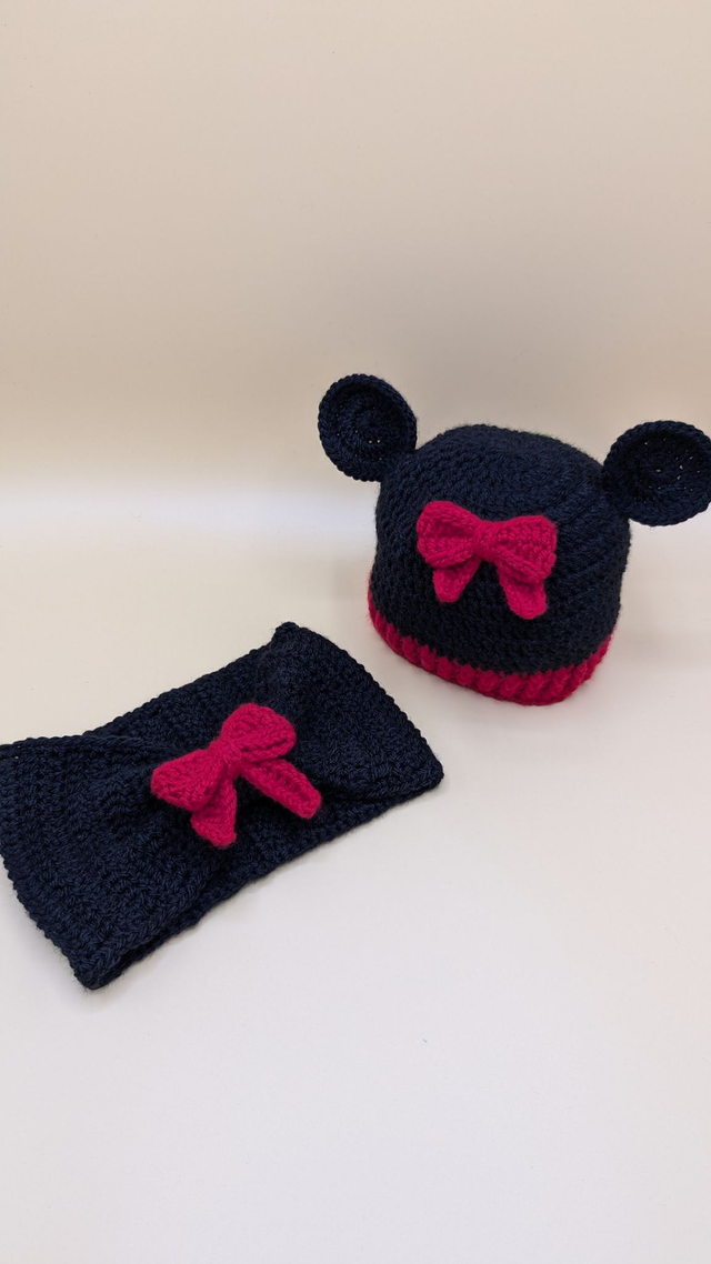 Ensemble bonnet oreille + snood