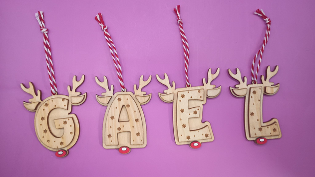 Lettre alphabet Noël &quot;Renne&quot;