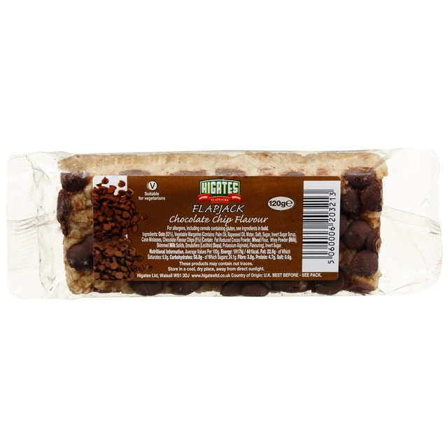 Higates Flapjack Chocolate Chip 120g