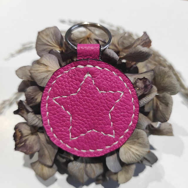 Porte clés Étoile en cuir 