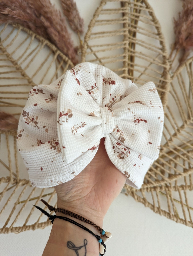 Turban nid d'abeille imprimé