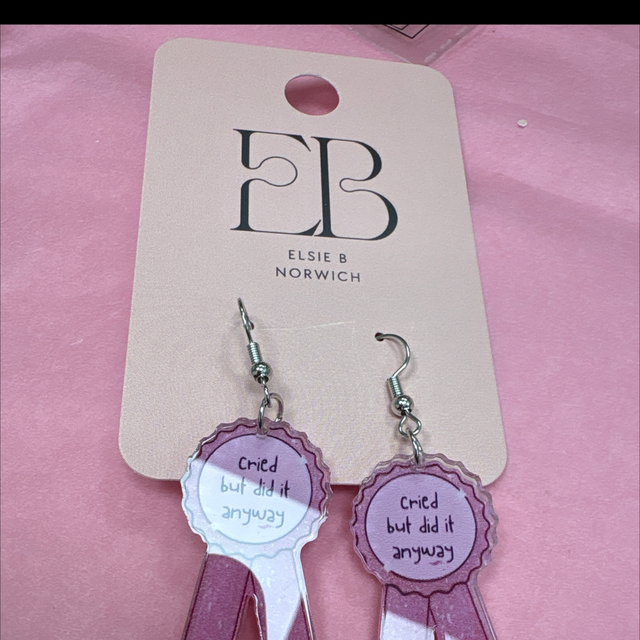 Cried but did it anyway earrings 