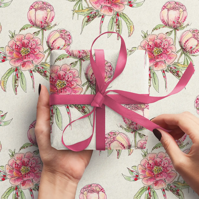 Peony Garden Wrapping Paper
