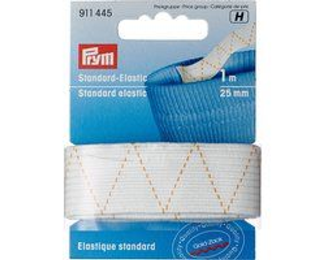 Elastiek wit 25 mm / 1 m (911445)