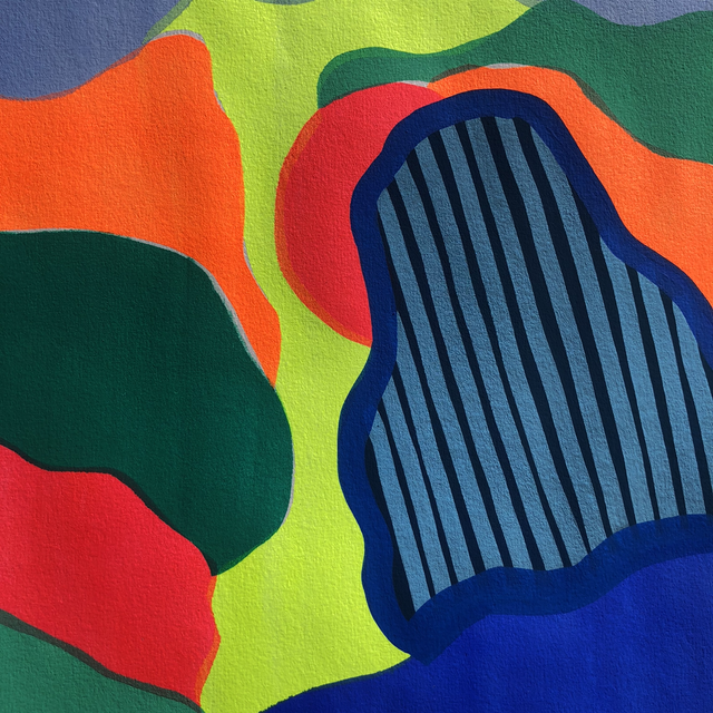 « Montagnes » v.2 -Sérigraphie aux pochoirs A3