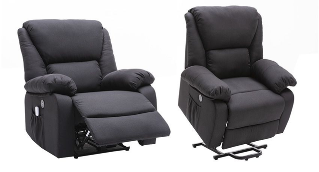 SILLÓN RELAX MOD. STELVIO(TELA) – IRENE(POLIPIEL) CON SISTEMA INTEGRADO LEVANTA PERSONAS (AUTO-AYUDA)