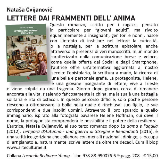 Nataša Cvijanović, "Lettere dai frammenti dell'anima", qudulibri 2019