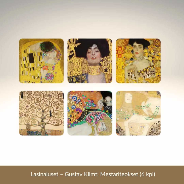 Lasinaluset – Gustav Klimt: Mestariteokset (6 kpl)