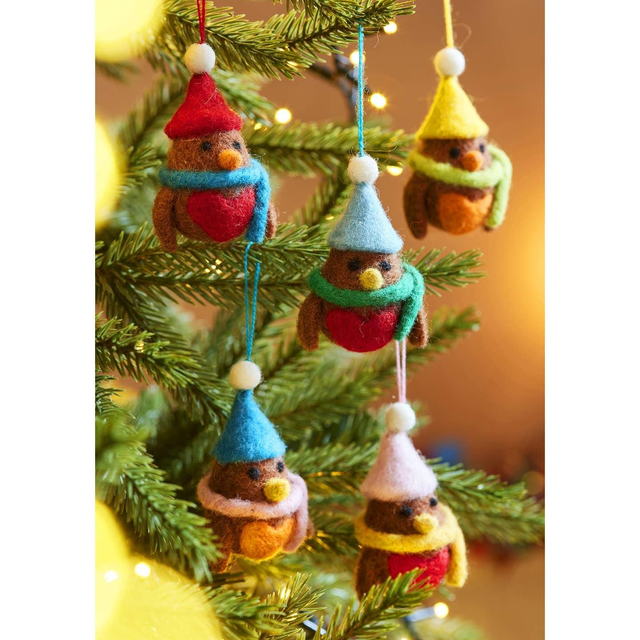 Felt Robin Hanging Christmas Tree Decoration