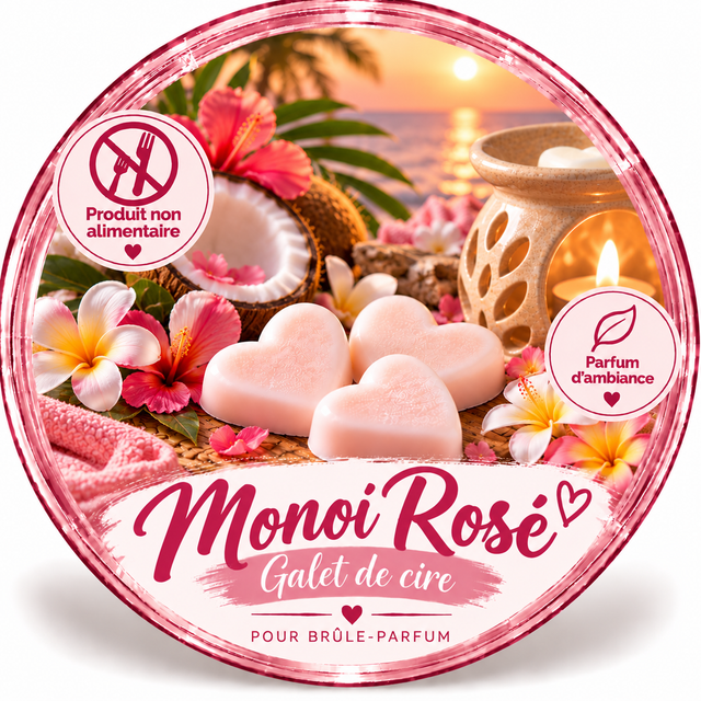 Galet de cire - Monoï Rosé