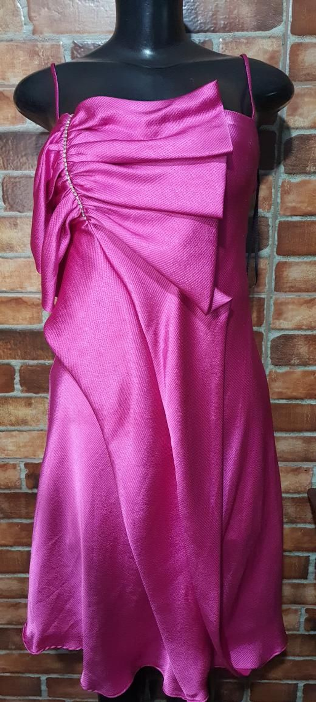 Vestido de Cetim Rosa, T/38