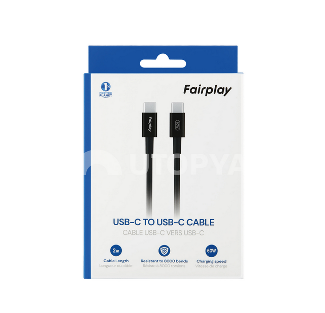FAIRPLAY 60W USB-C – USB-C Kaapeli
