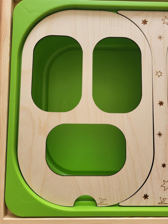 Plaque pour support jetons bac curver