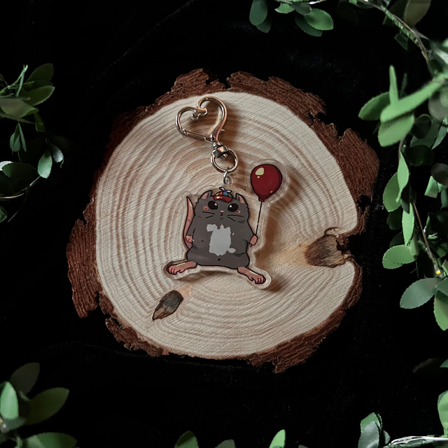 Llavero Rata // rata con globito