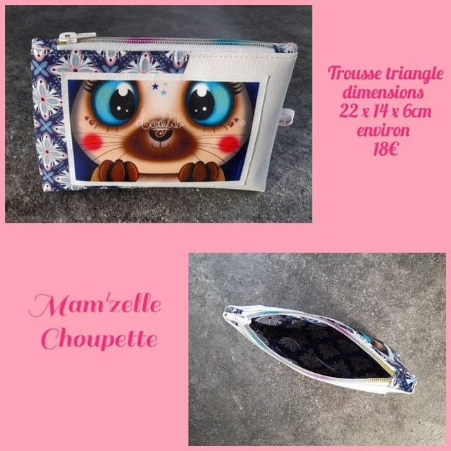Trousse triangle Lovely Cat