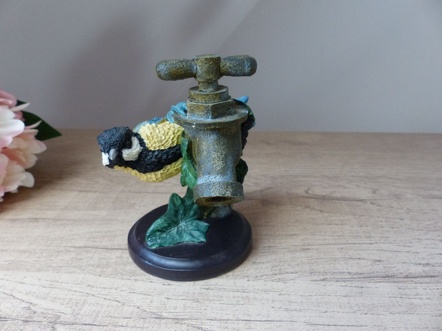 The Country Bird Collection - la Mésange Charbonnière - Oiseau en résine Peint à la Main