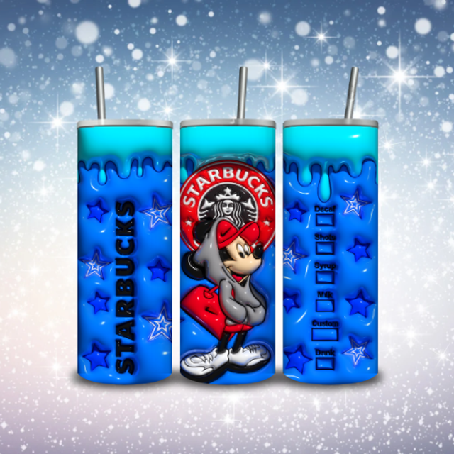 Tumbler 3D Starbuck Mickey