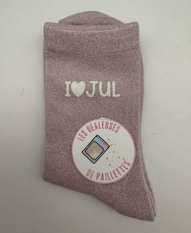 Chaussettes a paillettes I<3 JUL phospho